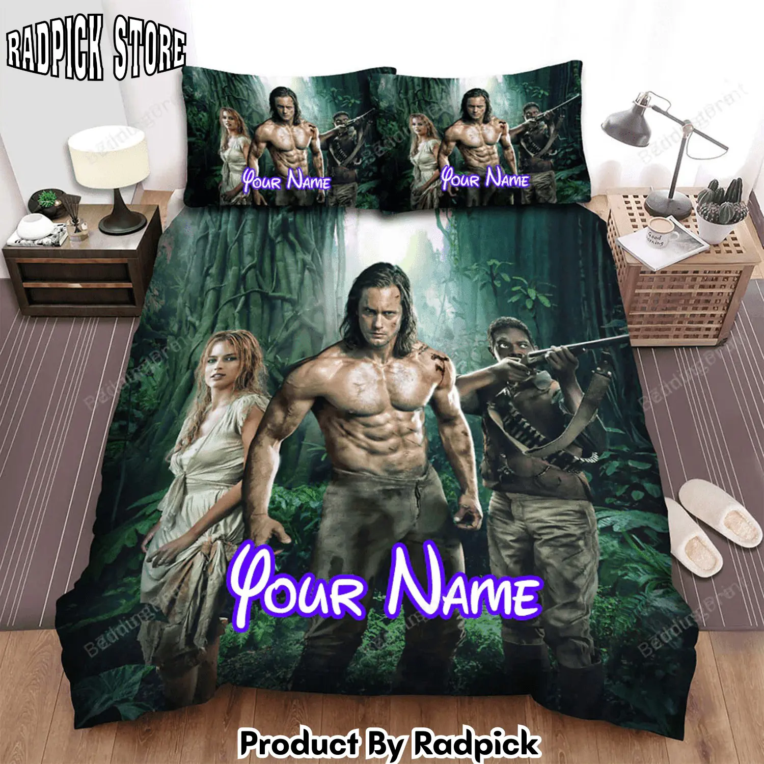 Radpick the legend of tarzan move poster 3 bed sheets duvet cover personalized name bedding sets rp3271140